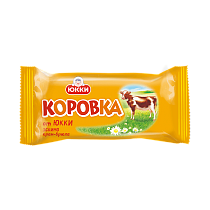 "KOROVKA OT YUKKI" Cream ice cream creme brulee in fat caramel glaze with wafer crumbs, eskimo 75 g